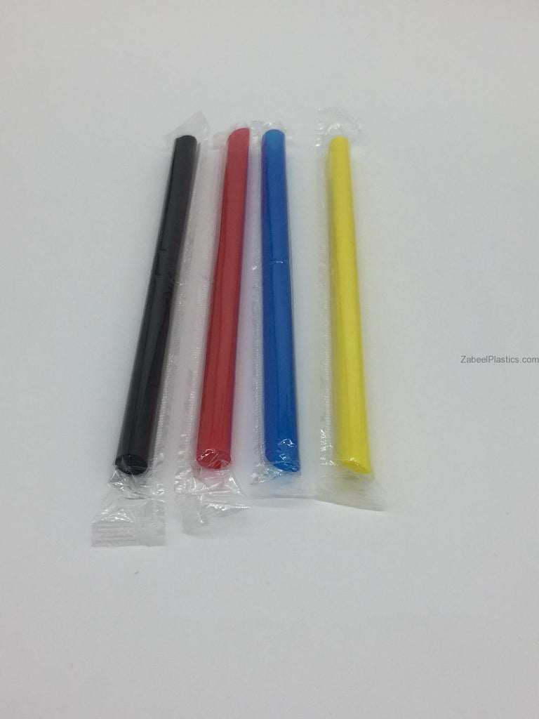 Straw Straight Taper Cut Mixed Colour 12 mm