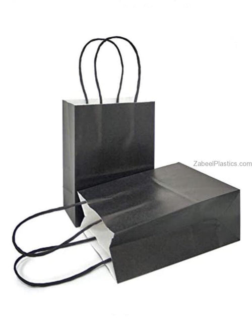Paper Bag Black with Twisted Handle 28 x 30 x 15