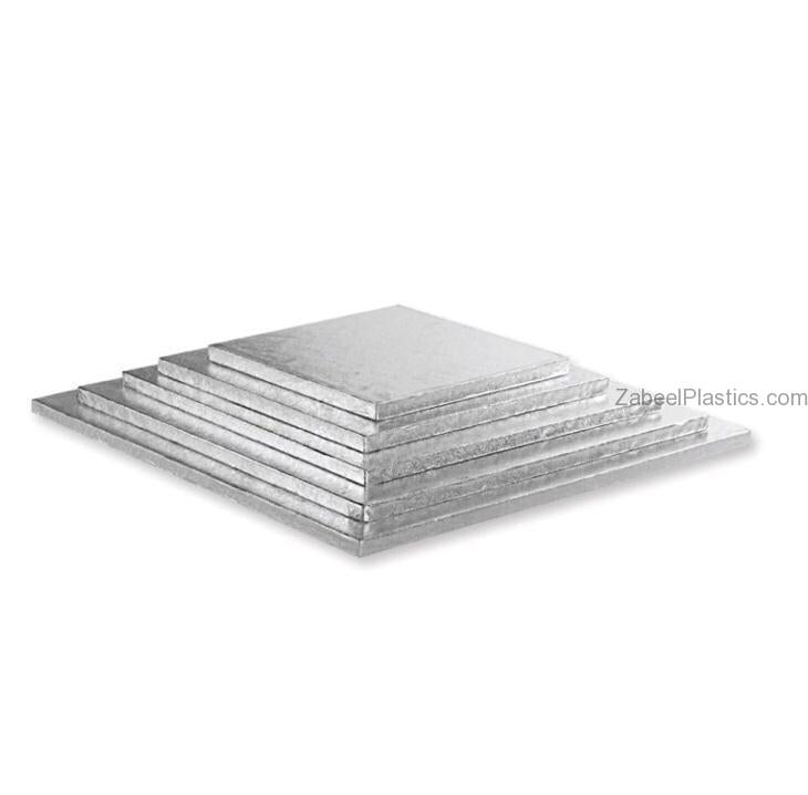 Cake Board Square Silver