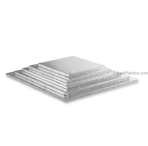 Cake Board Square Silver