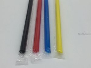 Straw Straight Taper Cut Mixed Colour 12 mm