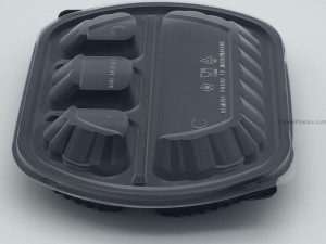 Black Microwave 5 Section with Lid
