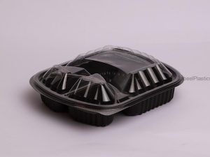 Black Microwave 3 Section with Lid