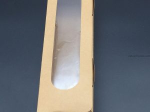 Kraft Baguette Box with Window Large